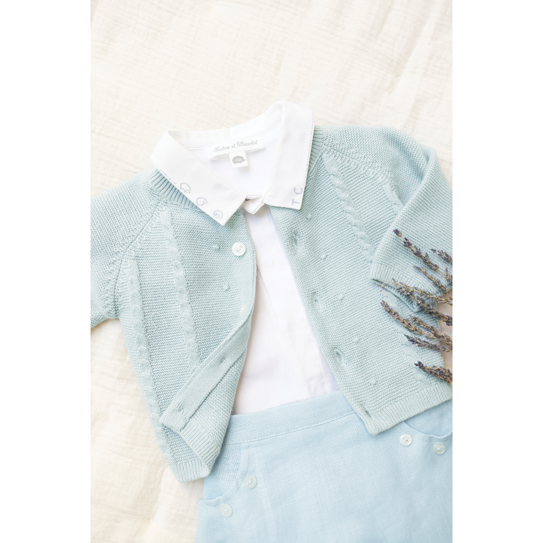 Baby Cardigan - Blue Grey