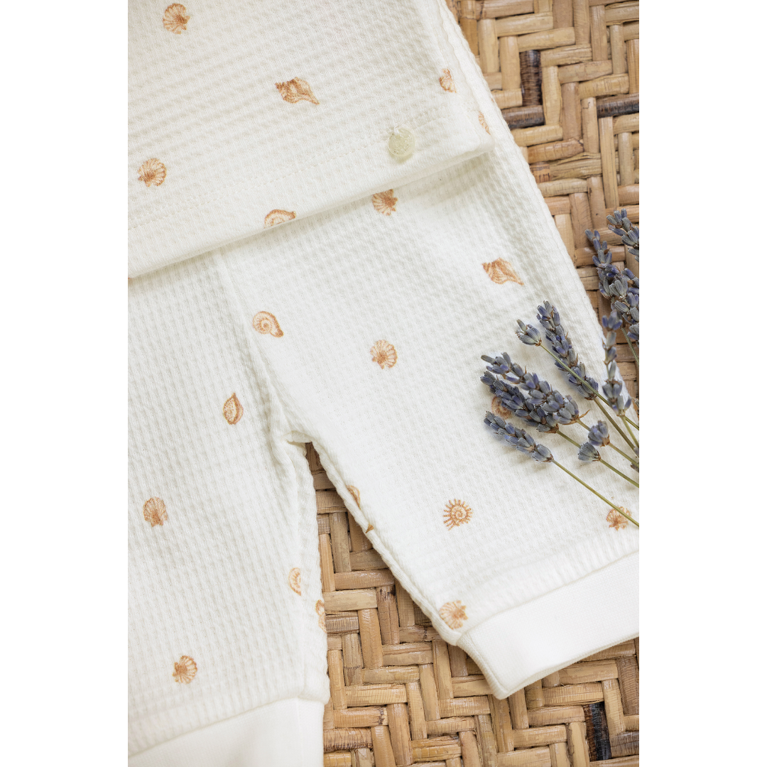 Ecru Baby Shell Pajama Set