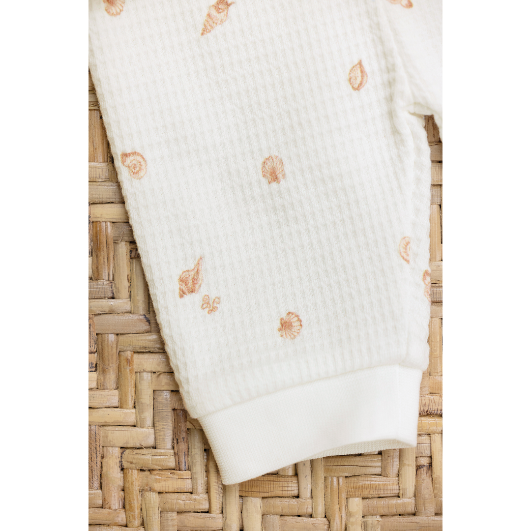 Ecru Baby Shell Pajama Set