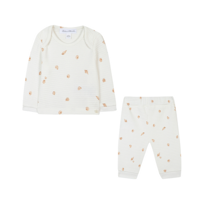 Ecru Baby Shell Pajama Set