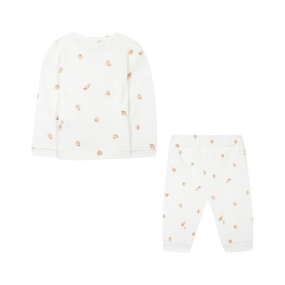 Ecru Baby Shell Pajama Set