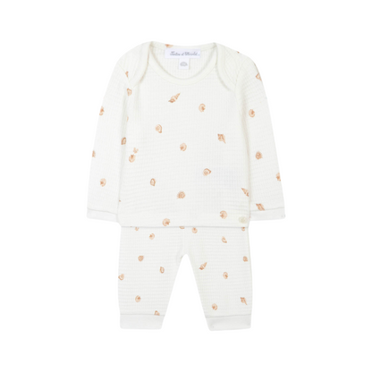 Ecru Baby Shell Pajama Set
