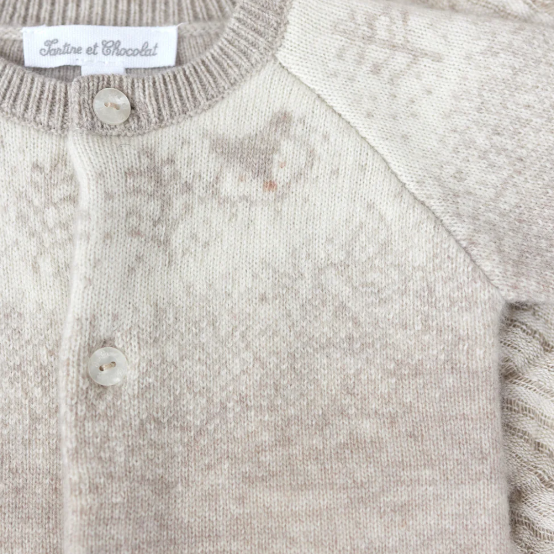 Wool Cashmere Onesie - Sand
