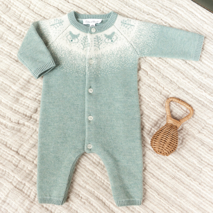 Wool Cashmere Onesie - Jade Green