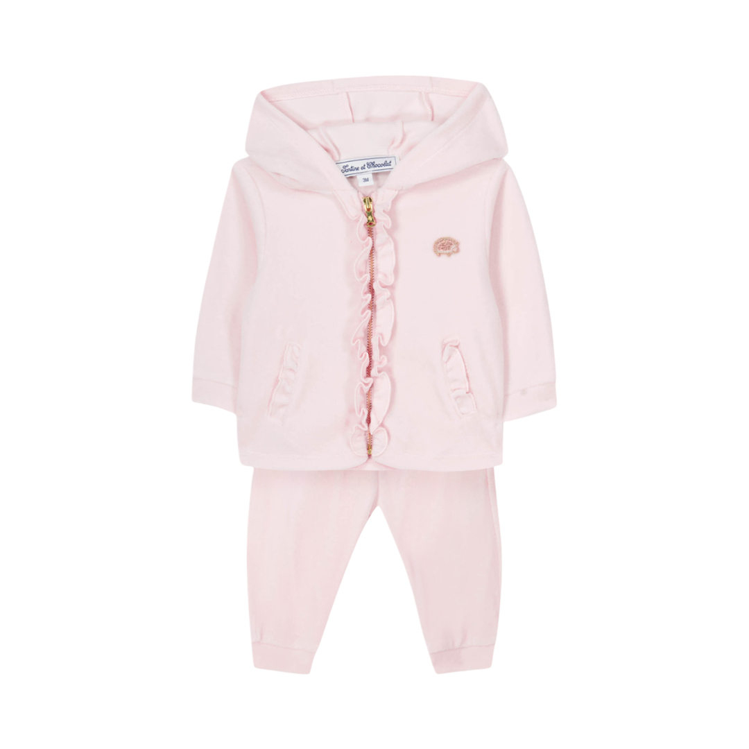 Pale Pink Girls Tracksuit