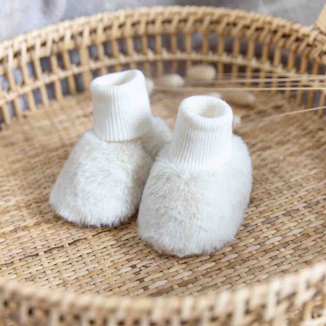 Baby Fur Slippers - Off White