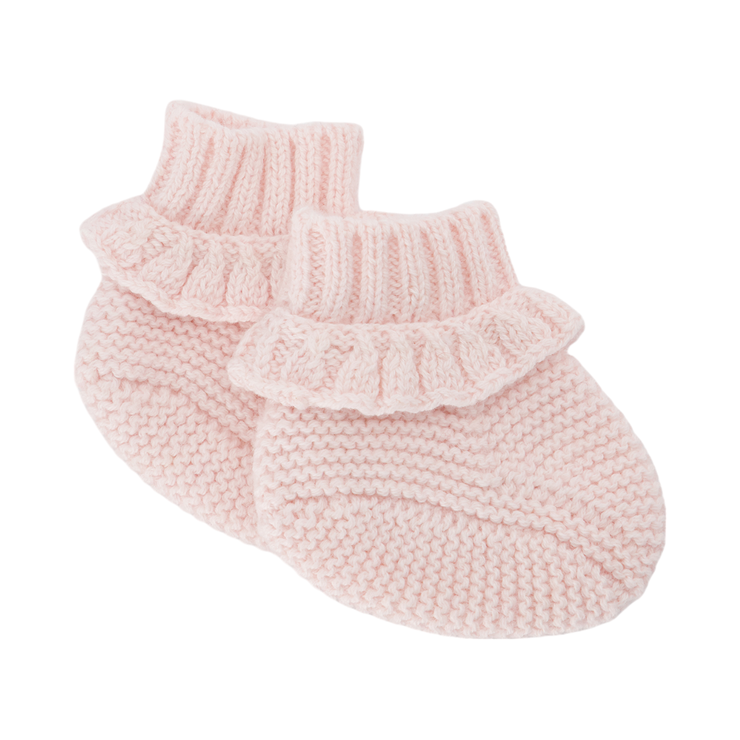 Cotton Knit Slippers - Pale Pink