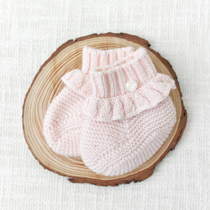 Cotton Knit Slippers - Pale Pink