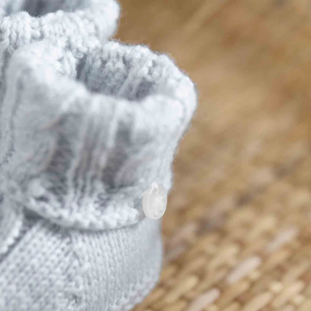 Knit Baby Socks - Light Grey