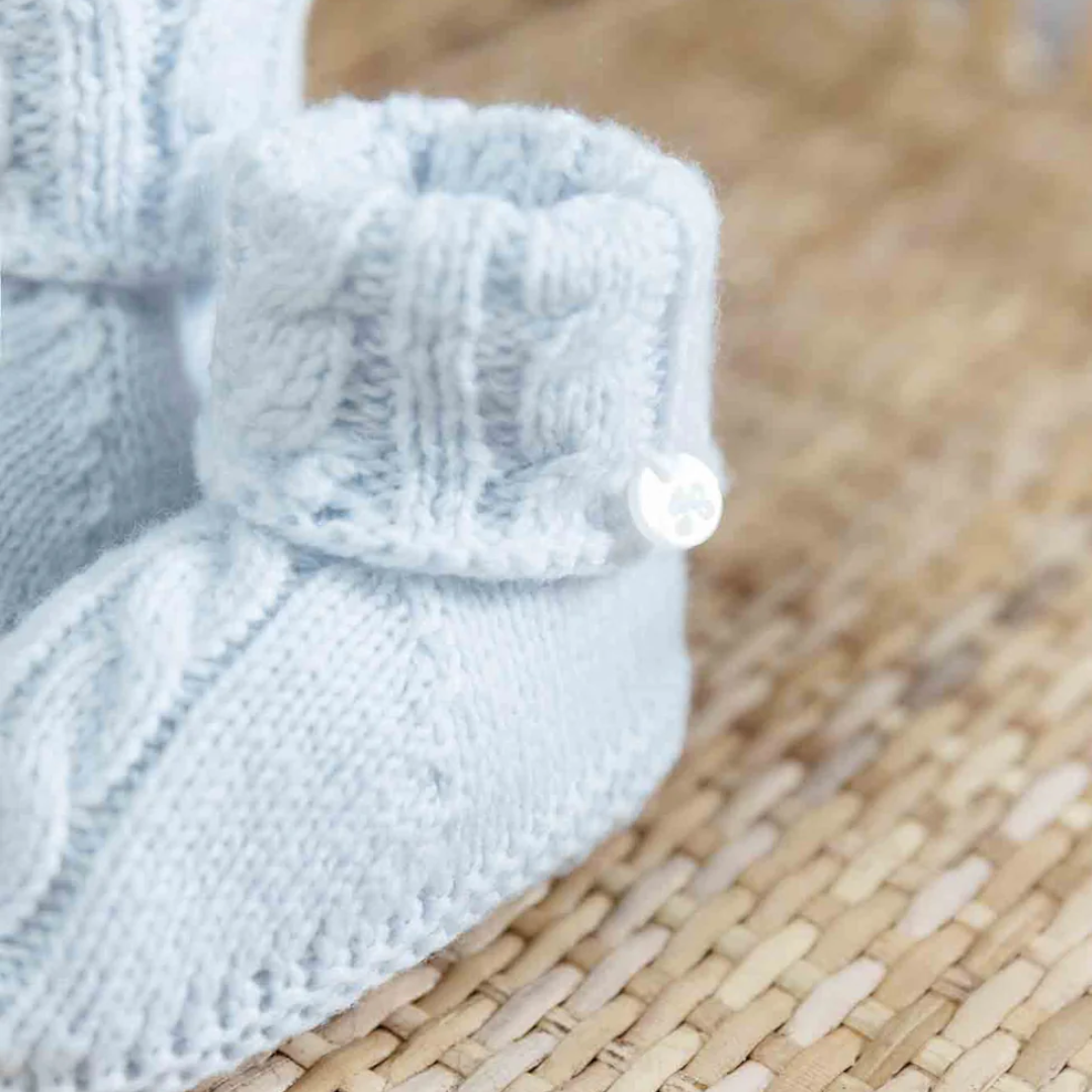 Knit Baby Socks - Sky Blue
