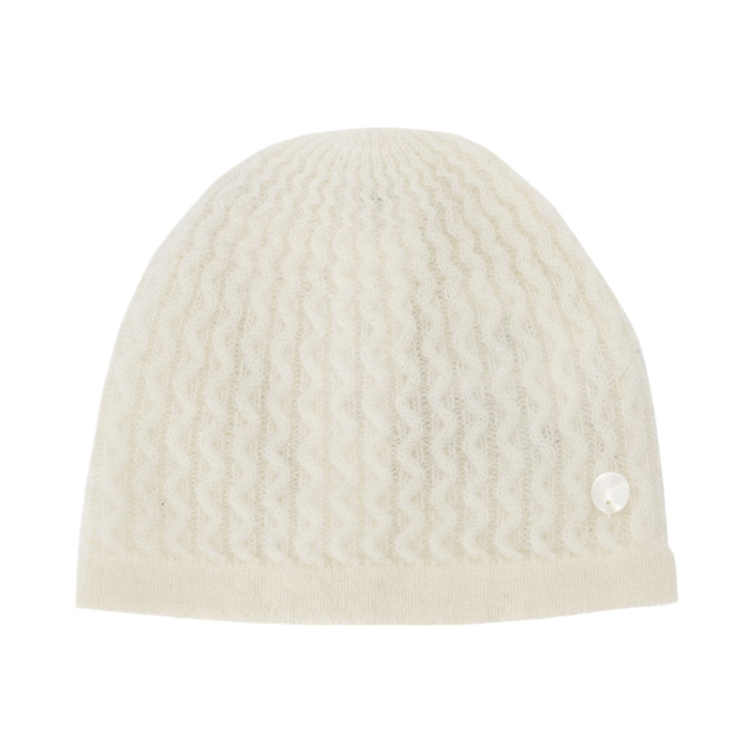100% Cashmere Beanie - Ecru