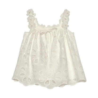 Layla Lace Top &amp; Pants - Snow White