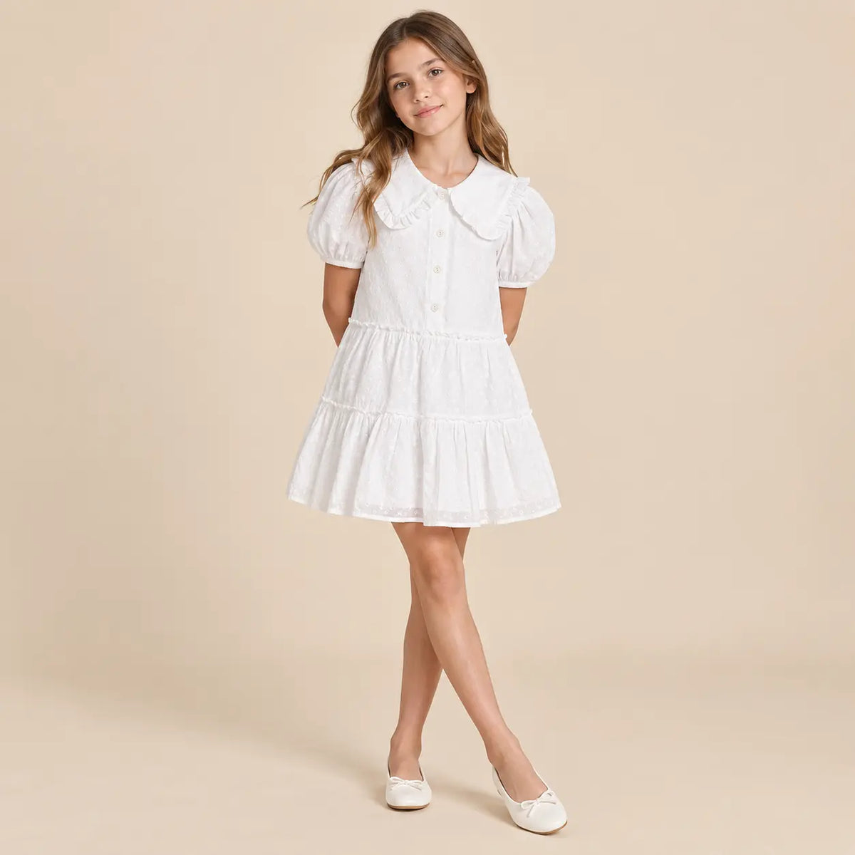 Antonella Dress - 12Y girl lookbook pose 2