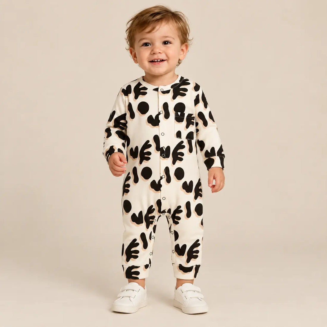18 month boy wearing Baby Jumpsuit Laureano Love