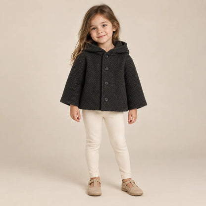 4 year girl wearing Black Knitted Jacket