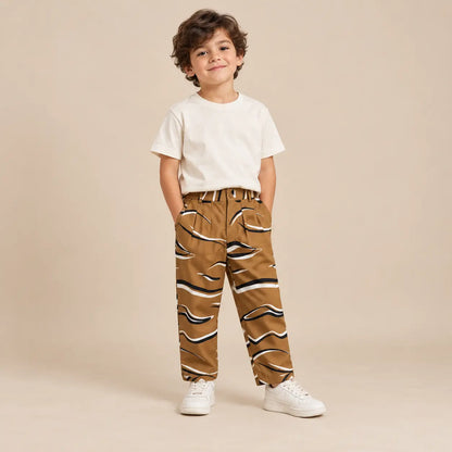 5-6 year boy wearing Animal Pants