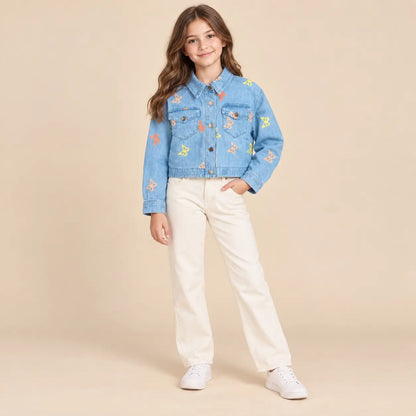 Burbank Denim Jacket - 12Y girl lookbook pose 1