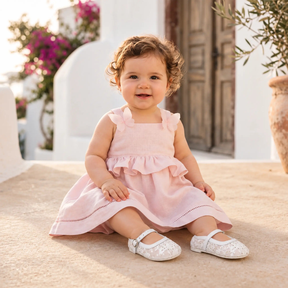 BabyWalker White Lace &amp; Rhinestone Girls Ballerina Shoes — lookbook, shoe size 19