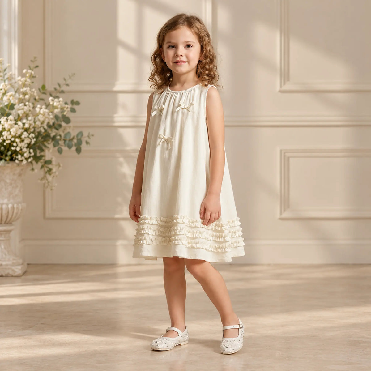 BabyWalker White Lace &amp; Rhinestone Girls Ballerina Shoes — lookbook, shoe size 26