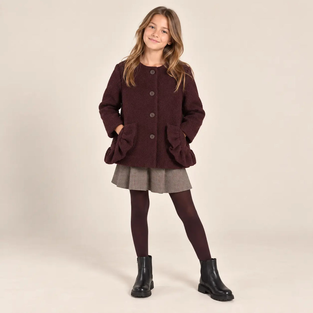 Coat Eunice Burgundy lookbook image 1