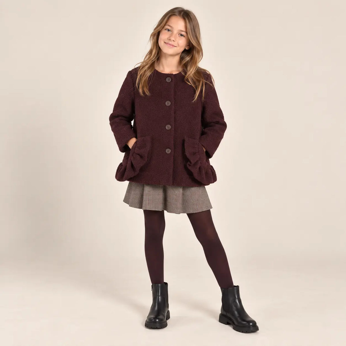Coat Eunice Burgundy lookbook image 1