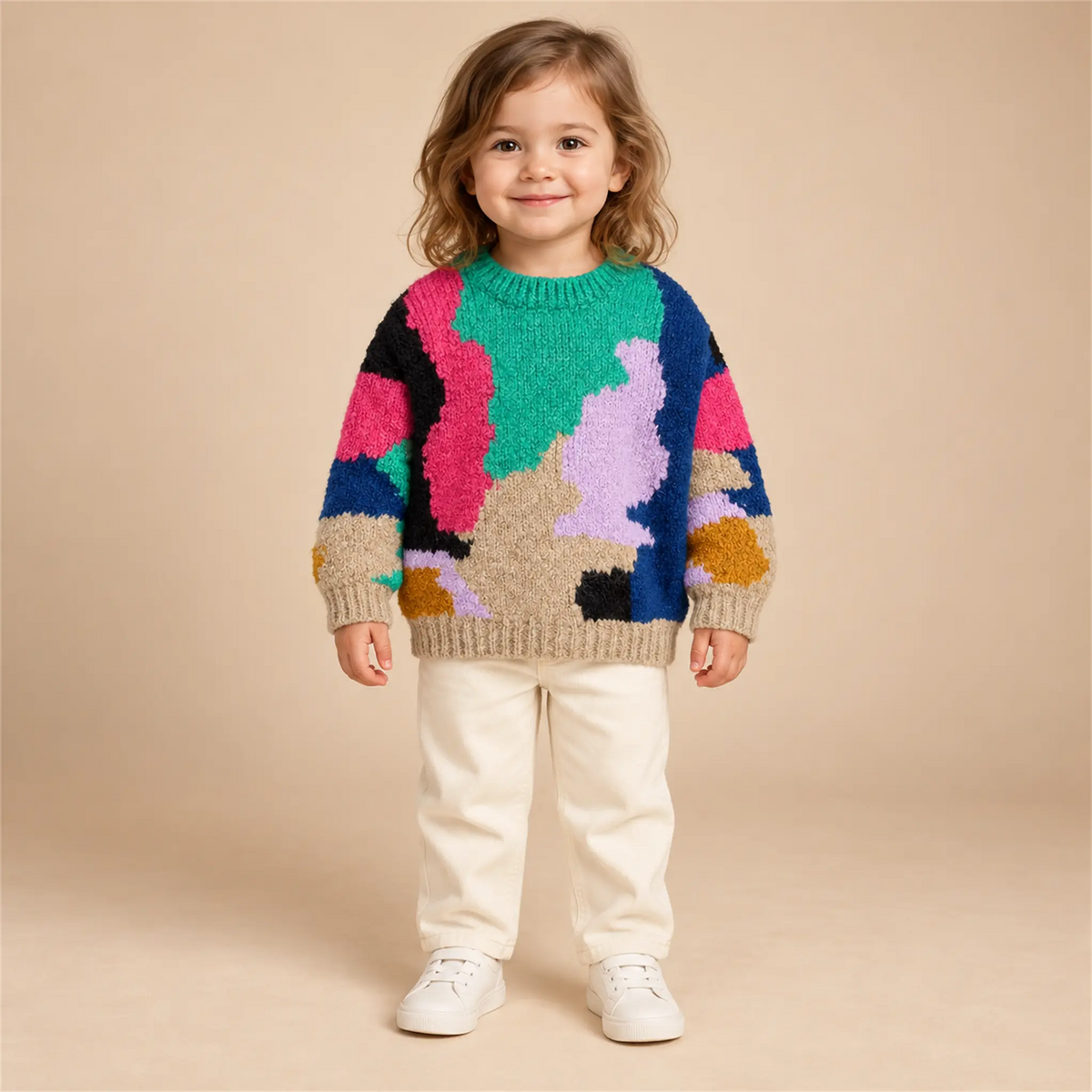 Color Stains Intarsia Jumper lookbook, size 2-3Y, image 1