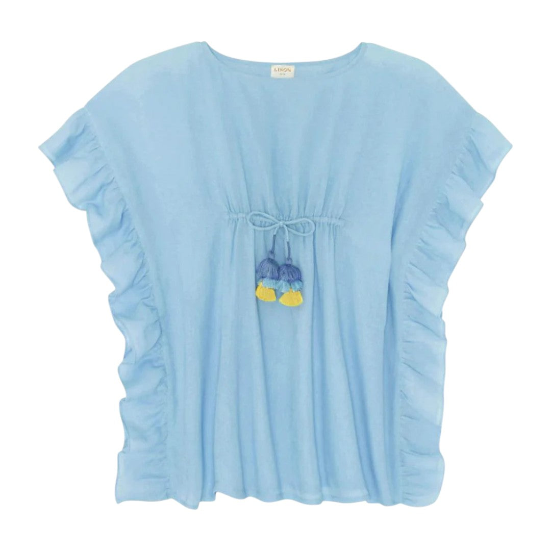 Lea Girls Swim Coverup - Light Blue