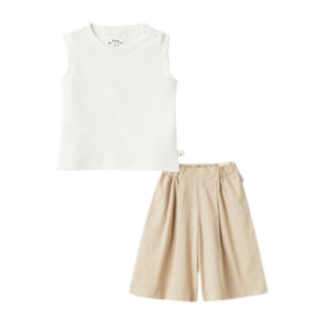 Tank Top Milk & Trousers Beige