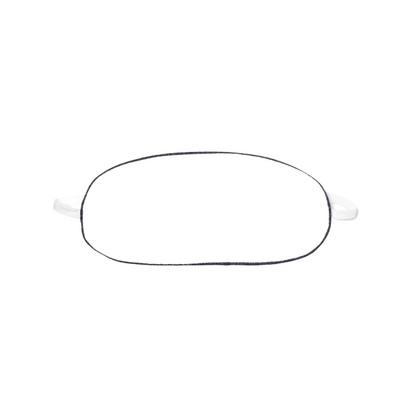 White Eye Mask With Navy Piping