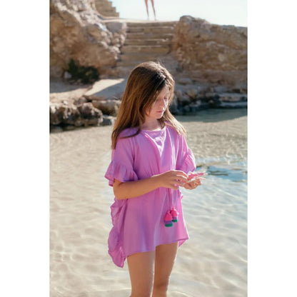 Lea Girls Swim Coverup - Purple