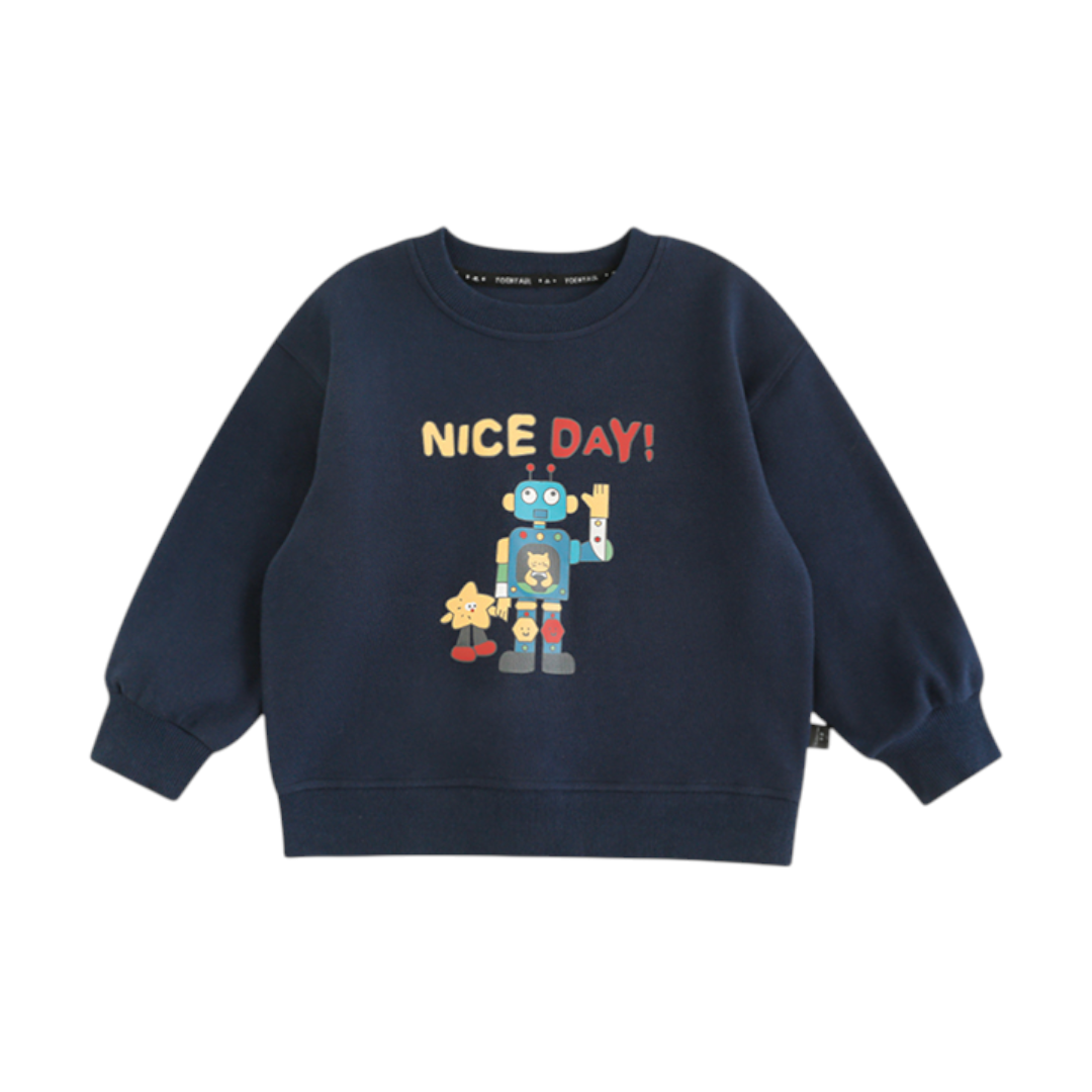Cosmic Robot Sweatshirt - Navy