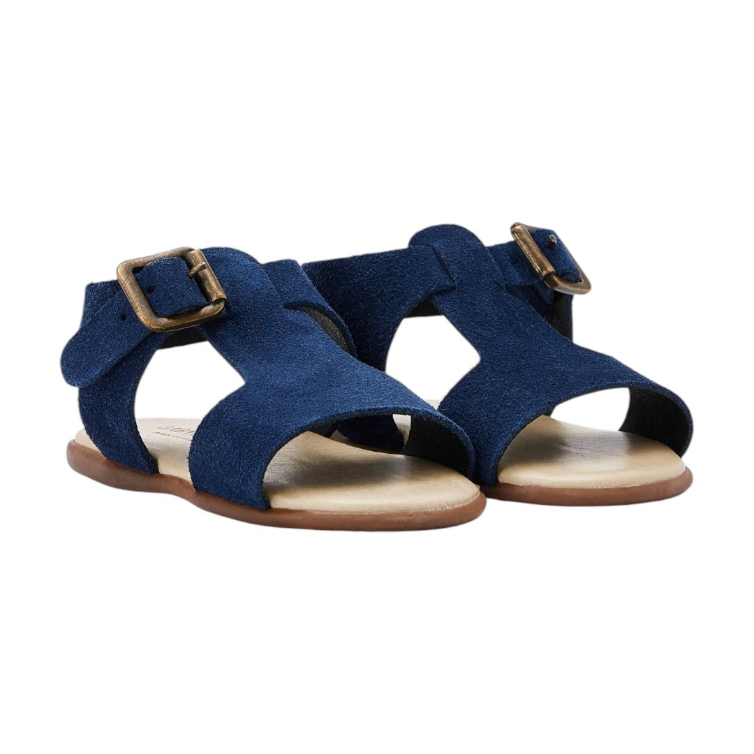 Blue Suede Leather Sandal