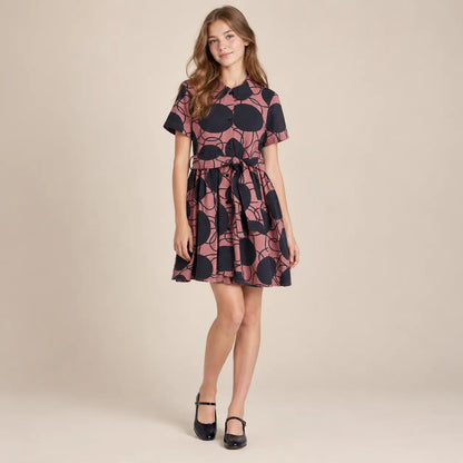 16 year girl wearing Elisabete Retro Flowers Pink Dress