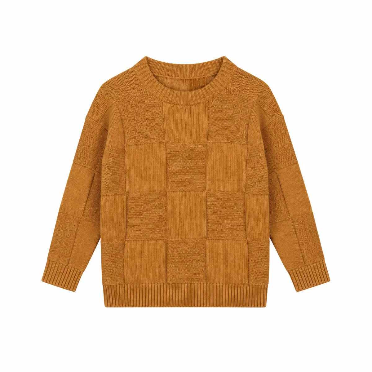 Fanatical squares knitted sweater sandstone product image
