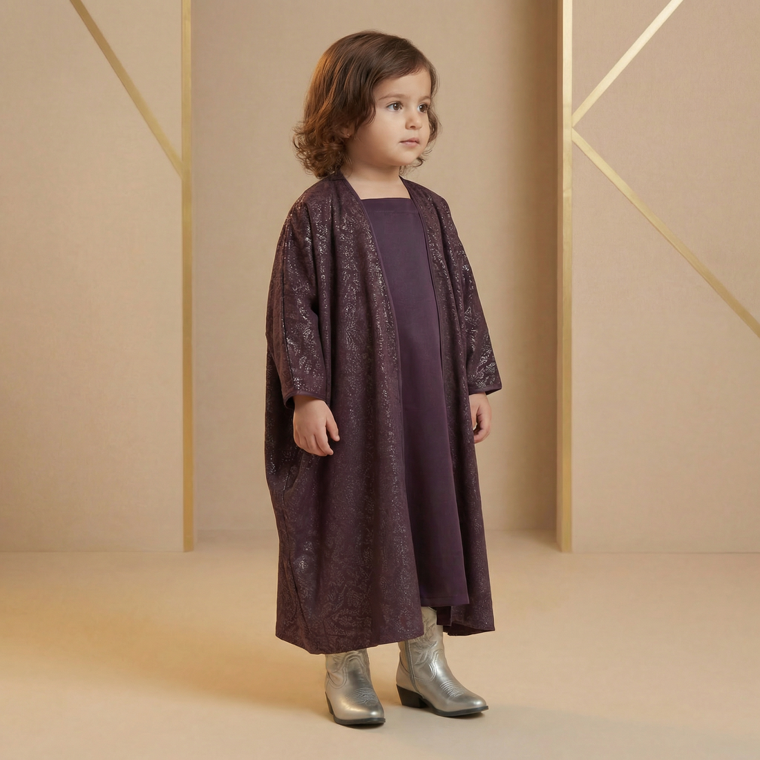 Layla Plum Shiney Bisht Set