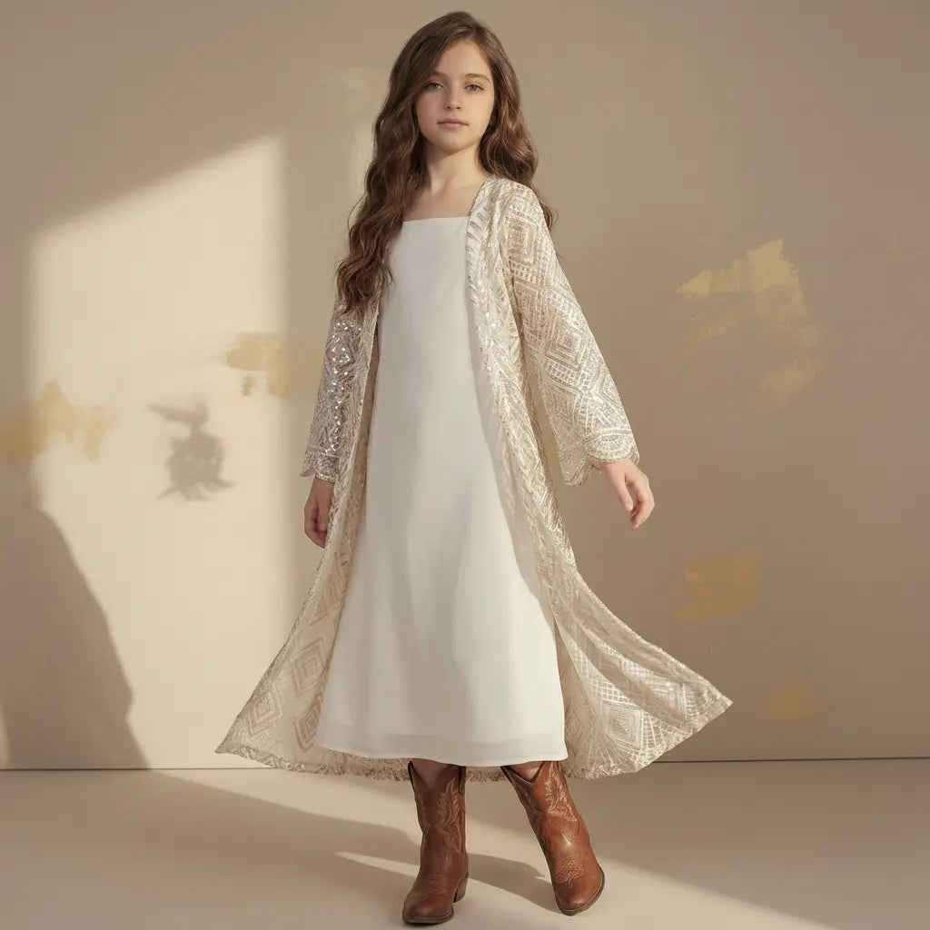 Alia Pearl Embroidered Set LAYALEE