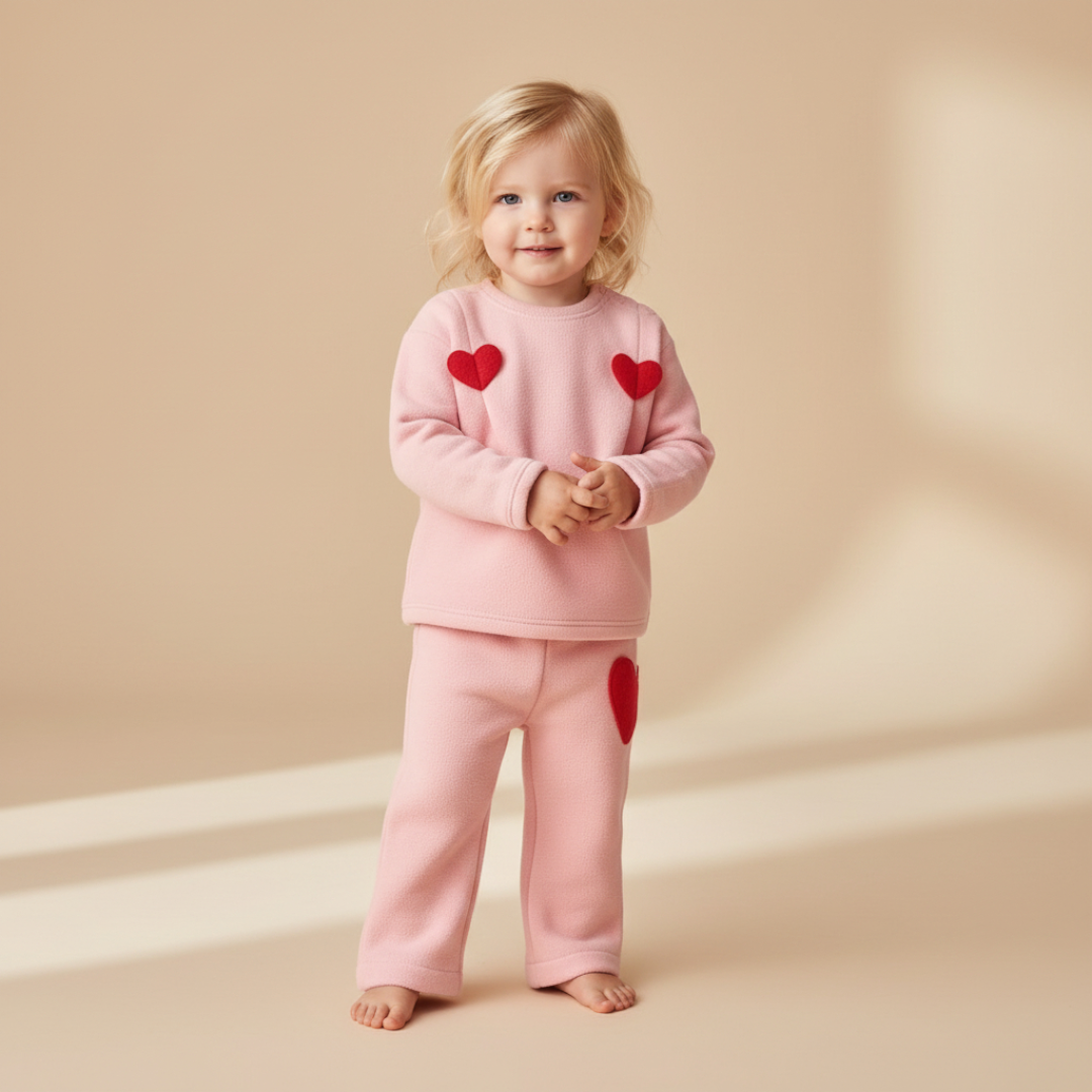 100% Organic Cotton Hearts Sweatshirt & Sweatpants