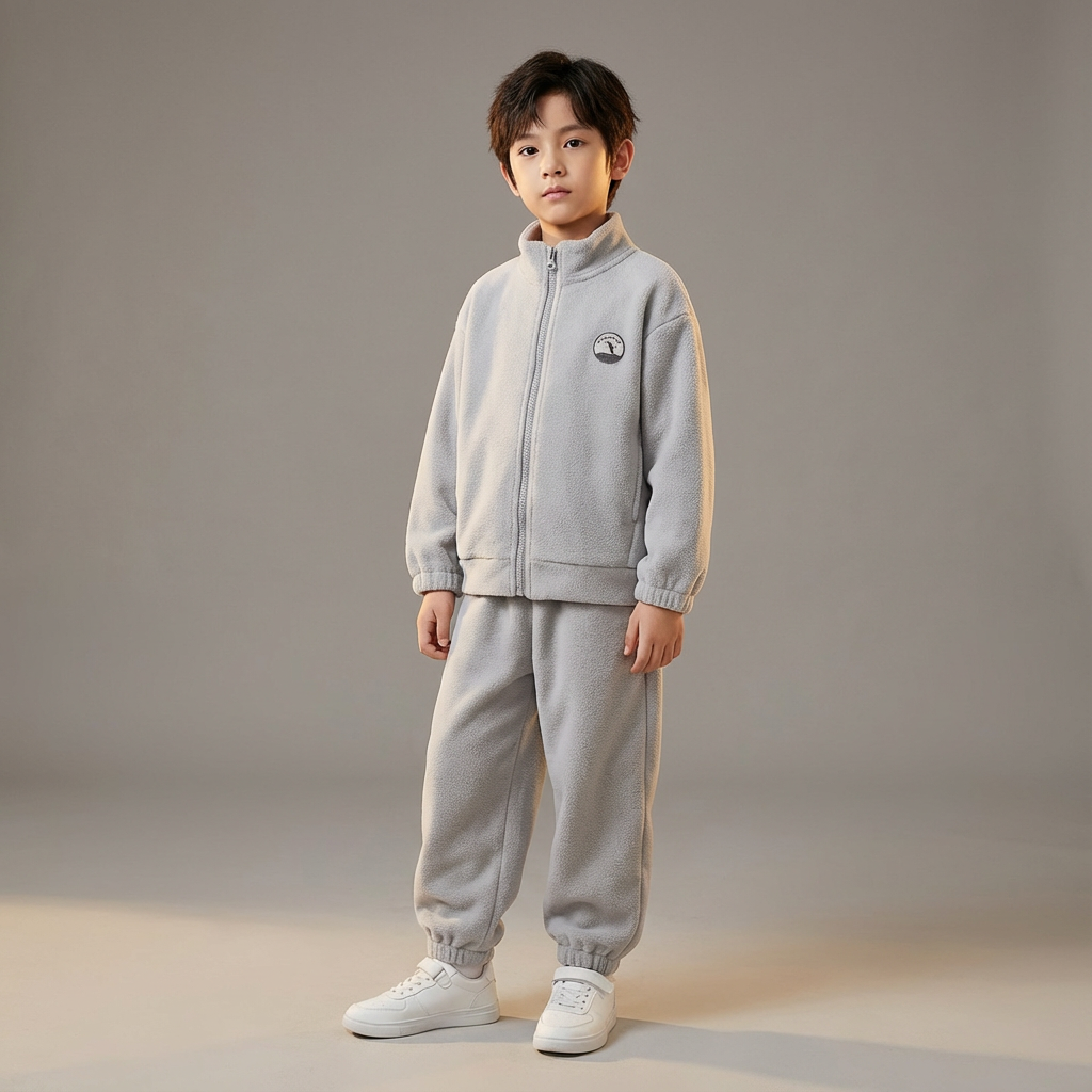 Mist Grey Nordic Cloud Thermal Fleece Set
