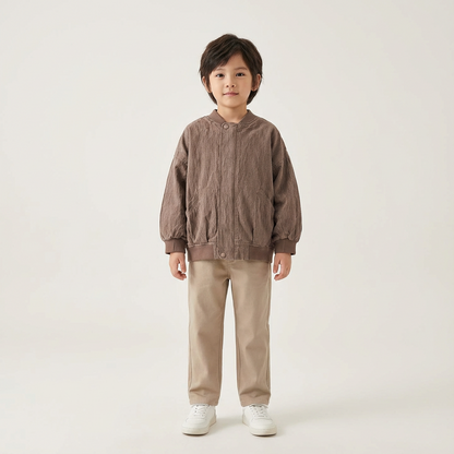 كوكوا براون لايت ويت كويلتد بومبر جاكيت