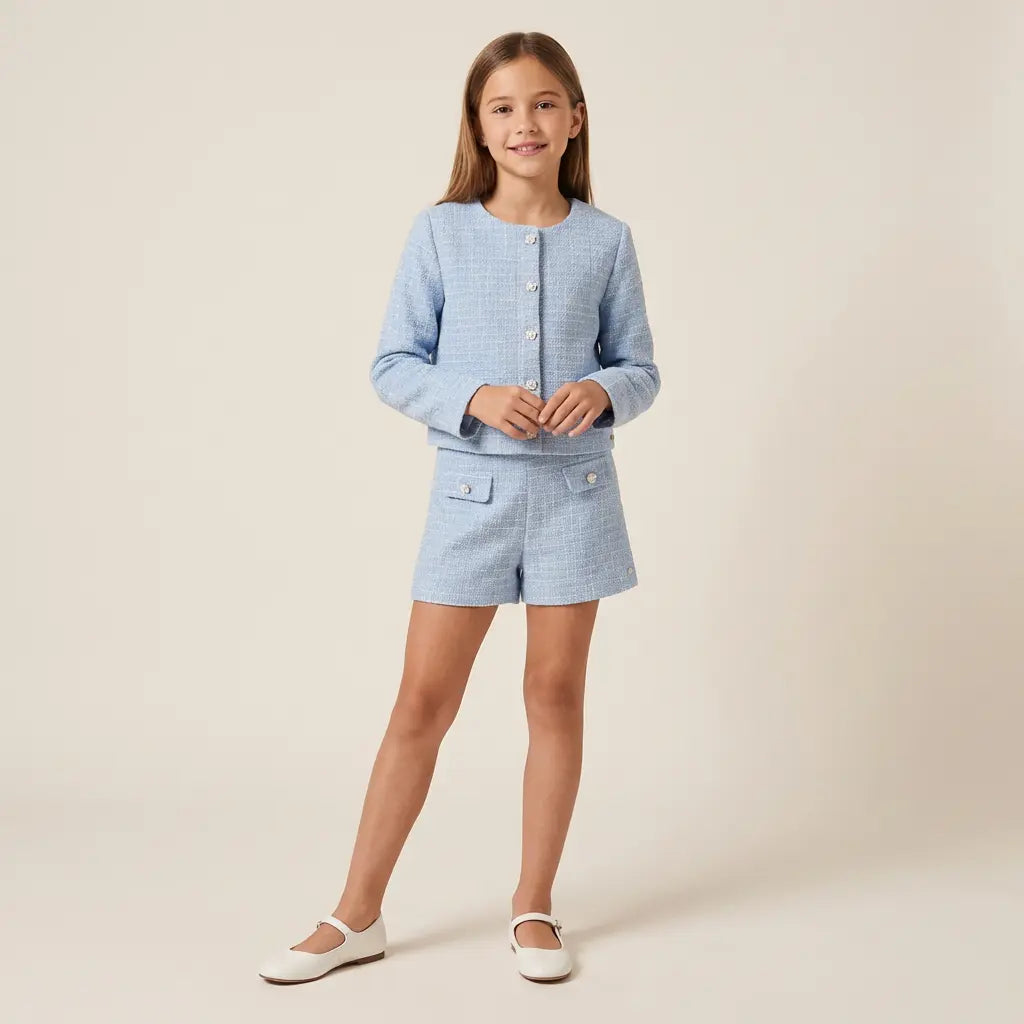 Blue Tweed Jacket TARTINE ET CHOCOLAT
