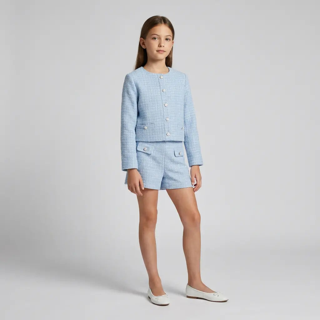 Blue Tweed Jacket TARTINE ET CHOCOLAT