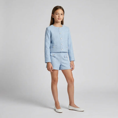Blue Tweed Jacket TARTINE ET CHOCOLAT