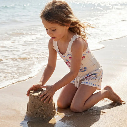 Girls Coastal Shell Swimsuit &amp; Trunks Set Molo