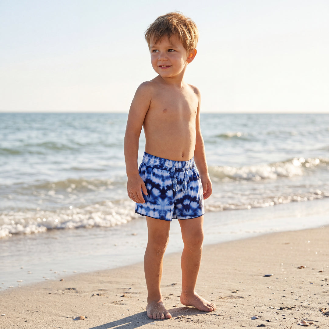 Boys Deep Ocean Tie-Dye Swim Shorts