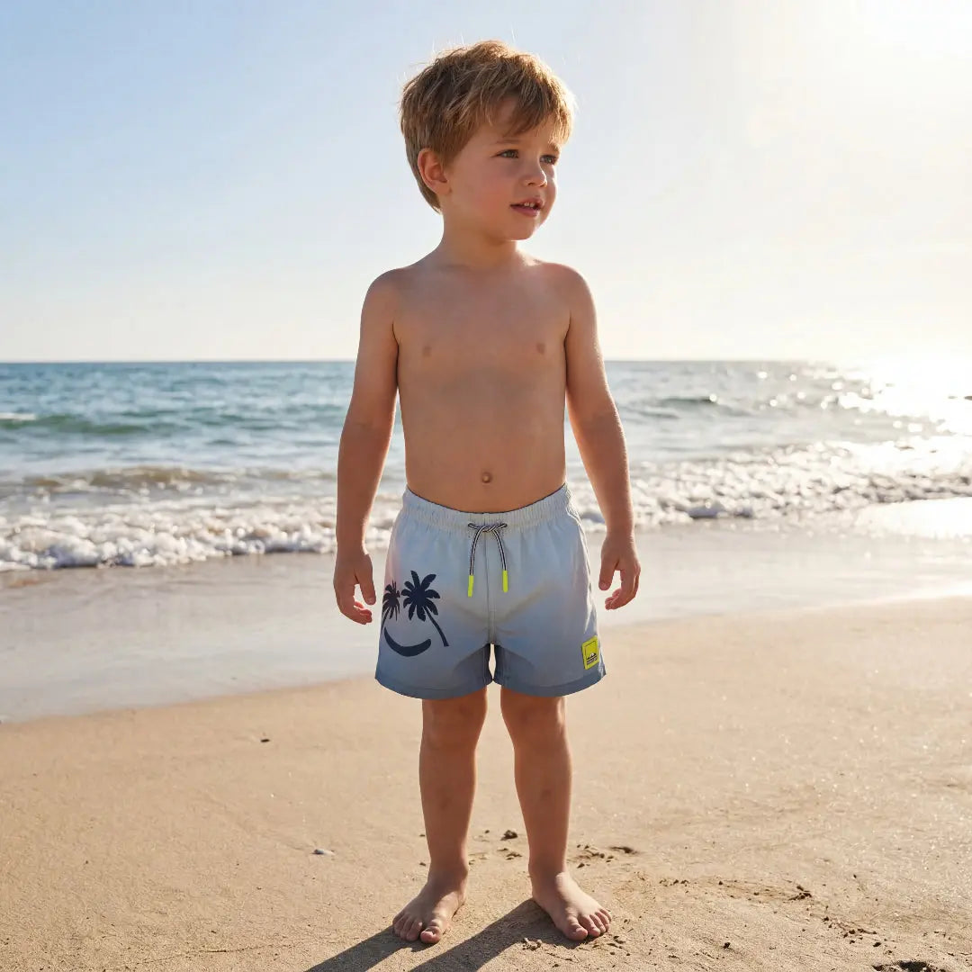 Boys Palm Breeze Blue Swim Shorts Molo