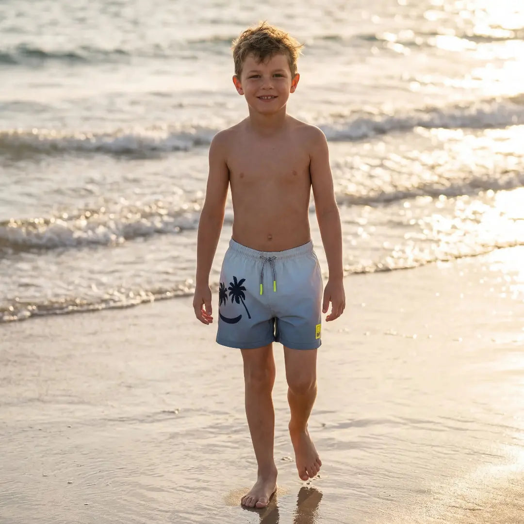 Boys Palm Breeze Blue Swim Shorts Molo