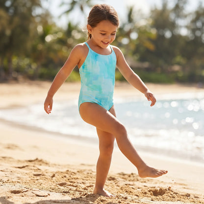 Blue One Piece Shaded Girls Swimsuit LISON PARIS