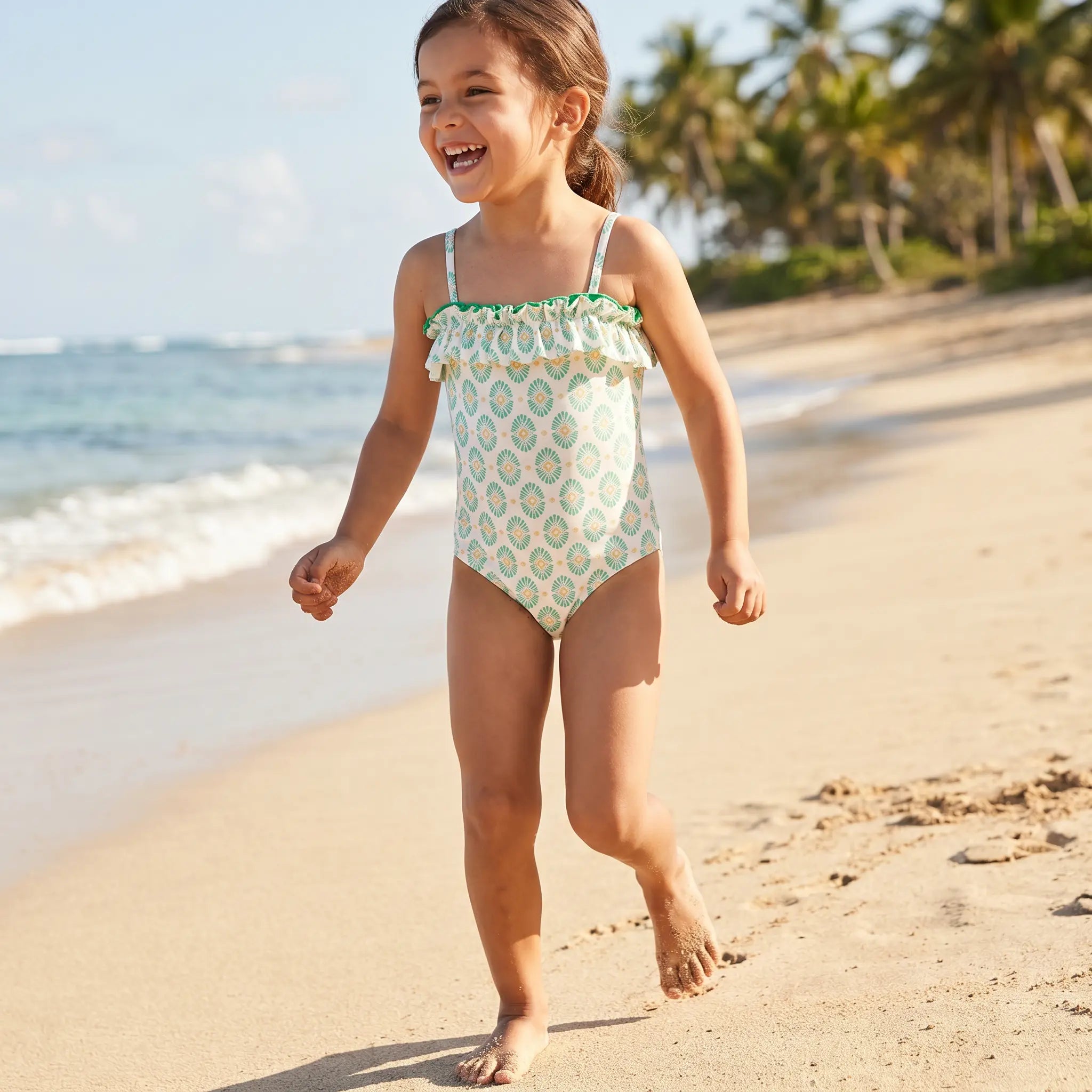 Pondicherry One Piece Girls Swimsuit LISON PARIS