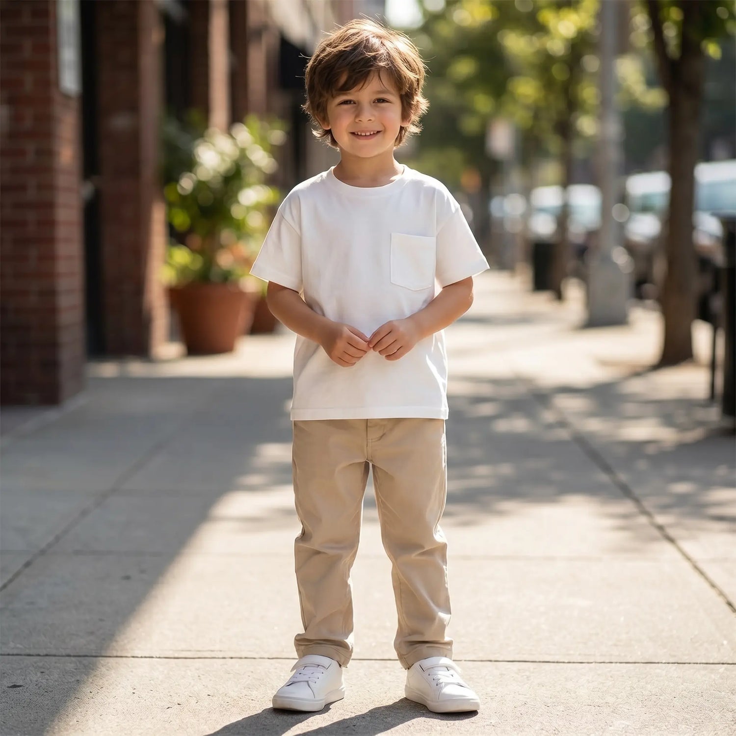 Plain White Jersey T-shirt PLAY UP