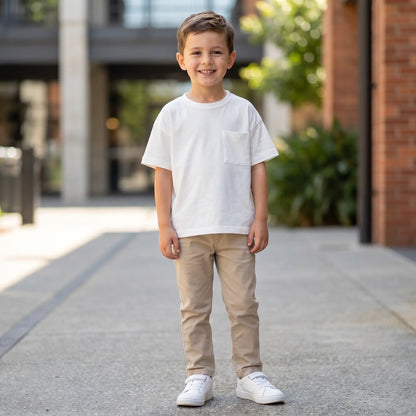 Plain White Jersey T-shirt PLAY UP